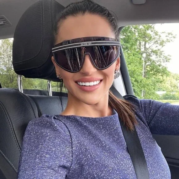 Dior DIORCLUB M2U 31B7 Shield Sunglasses - Matte Navy Blue - Picture 2 of 13